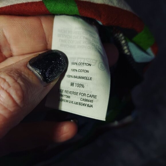 J.Crew Womens Geometric Print Peasant Blouse S Multicolor Bow Tie Boho Top - Picture 3 of 9